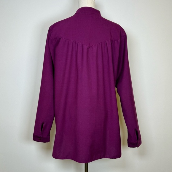 TravelSmith Purple Pullover Tunic Blouse Wrinkle Resistant Women’s Size Medium - Picture 4 of 10